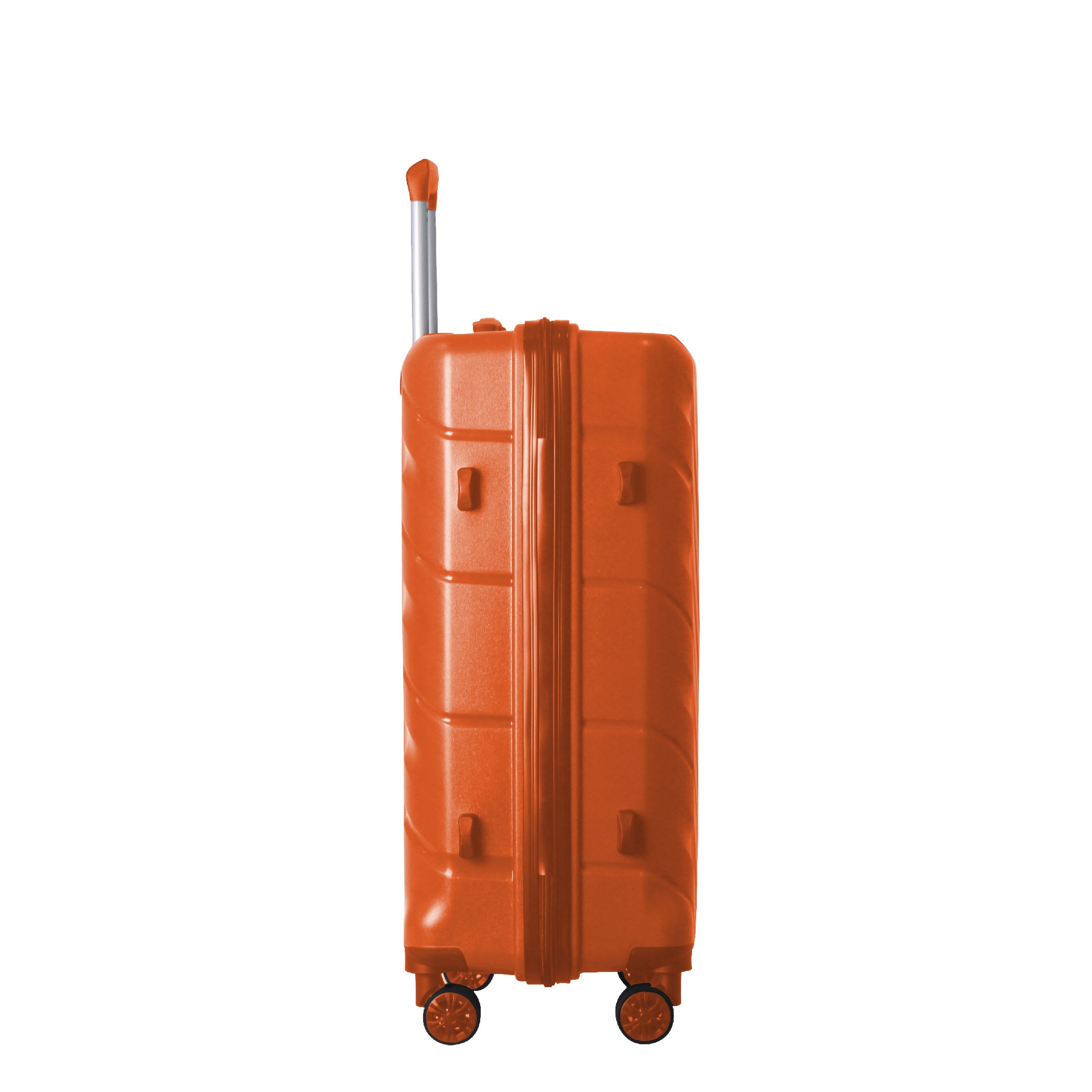 3-Piece Luggage Sets (20", 24", 28"), Suitcase With Wheels, Hardside Suitcase With Four Spinner Wheels And Scratch-Resistant Surface, Orange_voghion.com